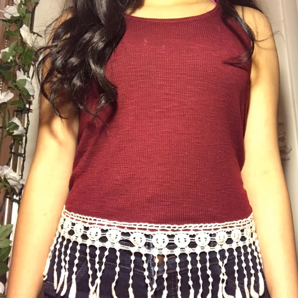 Burgundy blouse